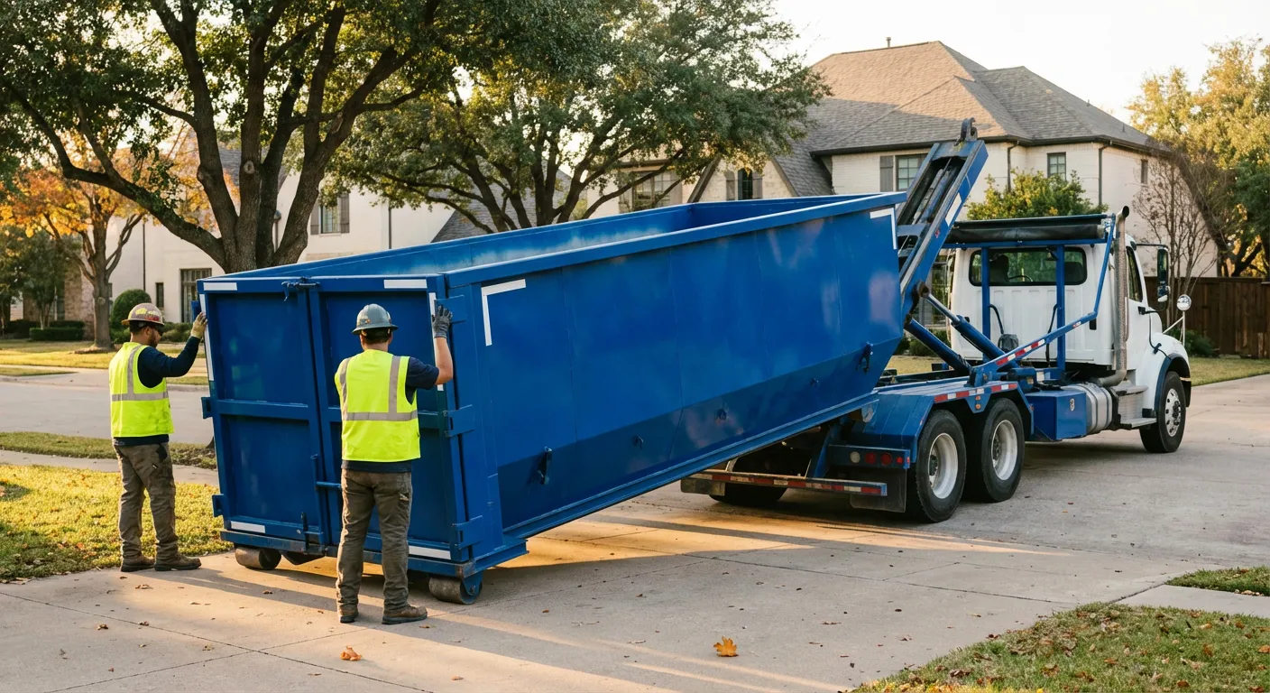 Roll-off dumpster rental service in Richardson