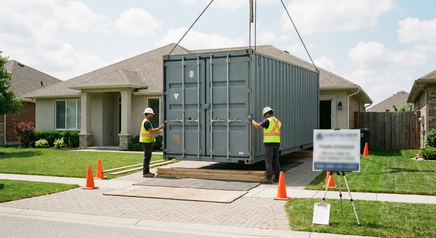 Safety inspection of dumpster placement site in Richardson, TX